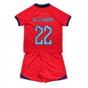 Engleska Jude Bellingham #22 Gostujuci Dres za Dječji SP 2022 Kratak Rukavima (+ kratke hlače)